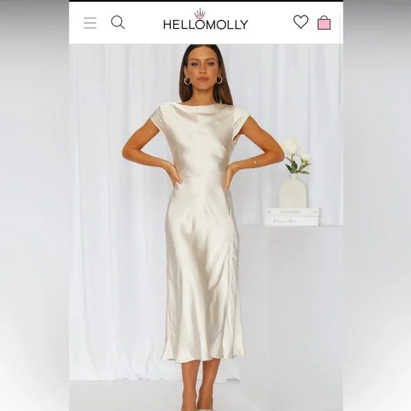 hello molly white satin dress White Satin Dresses